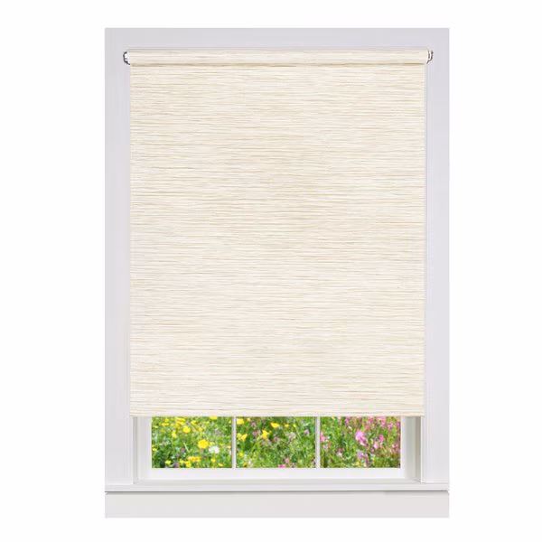 Achim 45 x 72 in. Cordless Privacy Jute Shade, Linen